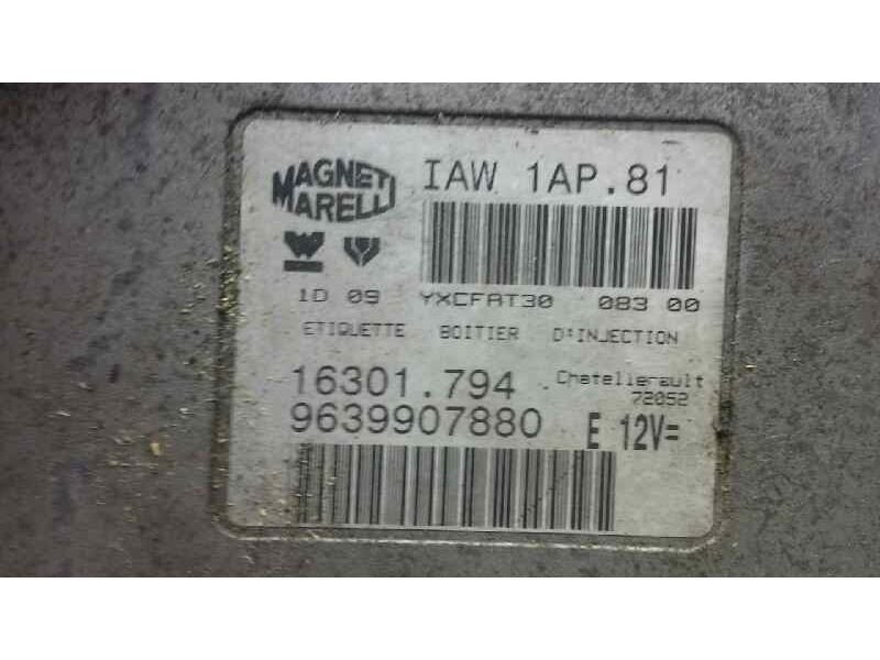 Recambio de centralita motor uce para peugeot 206 berlina xr referencia OEM IAM 9639907880 222 