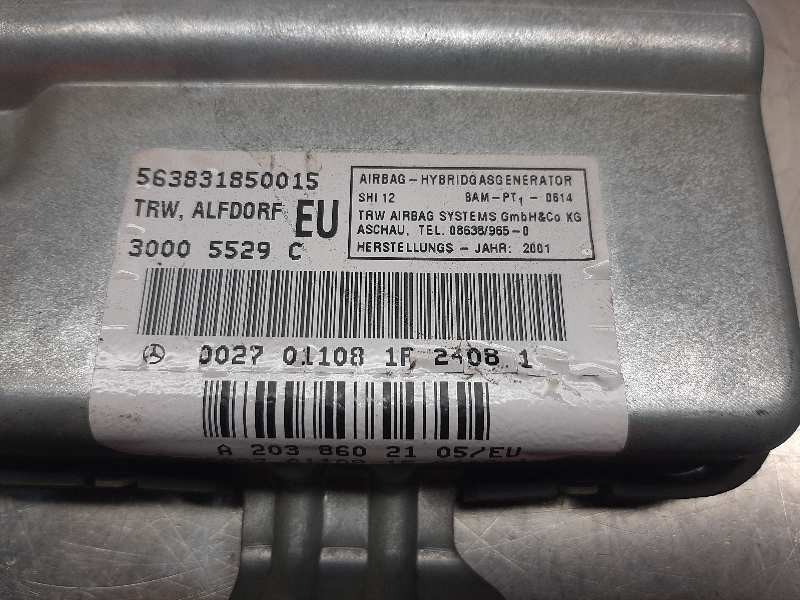 Recambio de airbag lateral izquierdo para mercedes clase c (w203) sportcoupe c 200 compressor (203.745) referencia OEM IAM A2038