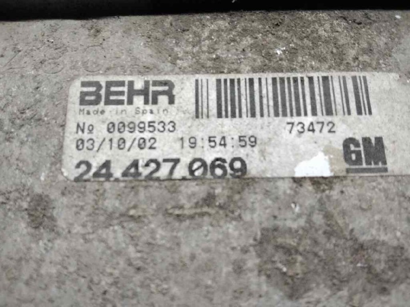 Recambio de intercooler para opel combo (corsa c) familiar referencia OEM IAM 24427069  