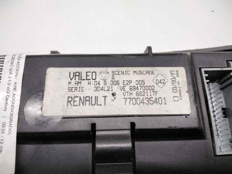Recambio de mando calefaccion / aire acondicionado para renault scenic (ja..) 1.9 dci century referencia OEM IAM 77004355401  