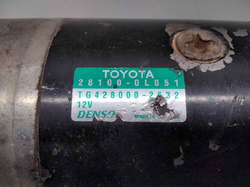 Recambio de motor arranque para toyota hilux (kun) 2.5 turbodiesel referencia OEM IAM 281000L051 TG4280002632 