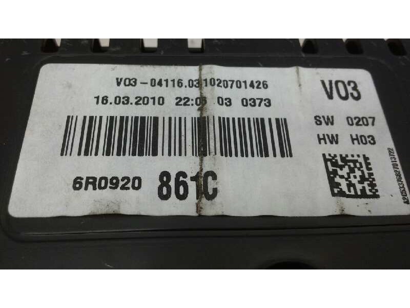 Recambio de cuadro instrumentos para volkswagen polo (6r1) advance referencia OEM IAM 6R0920861C  