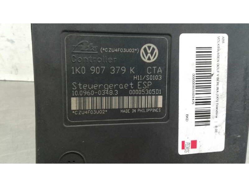 Recambio de abs para volkswagen golf v berlina (1k1) trendline referencia OEM IAM 1K0907379K  