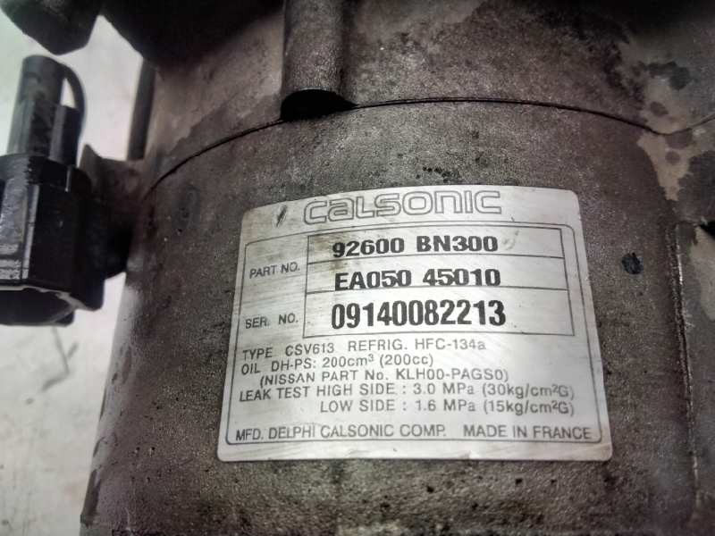 Recambio de compresor aire acondicionado para nissan almera (n16/e) comfort referencia OEM IAM 92600BN300  