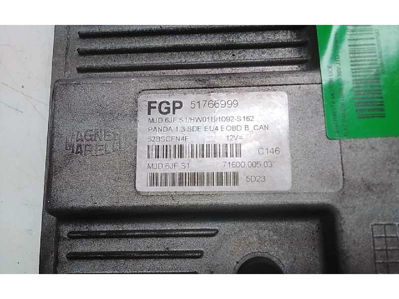 Recambio de centralita motor uce para fiat panda (169) 1.3 16v jtd dynamic referencia OEM IAM 51766999  