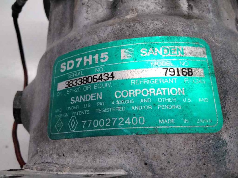 Recambio de compresor aire acondicionado para renault clio i fase i+ii (b/c57) 1.4 s (i) referencia OEM IAM 3833806434 7916B 770