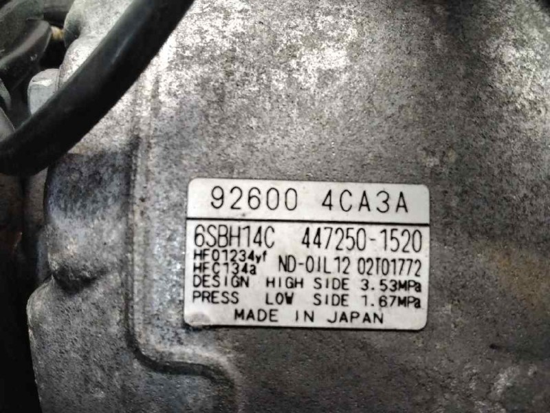 Recambio de compresor aire acondicionado para nissan x-trail (t32) 1.6 dci turbodiesel cat referencia OEM IAM 4472501520 926004C