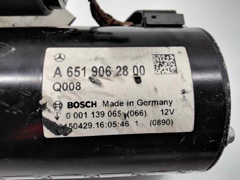 Recambio de motor arranque para mercedes clase c (w205) lim. c 220 cdi bluetec (205.004) referencia OEM IAM A6519062800 00011390