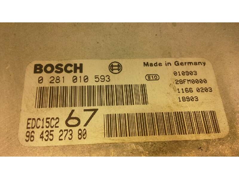 Recambio de centralita motor uce para peugeot 406 berlina (s1/s2) srdt referencia OEM IAM 0281010593 9643527380 81397032