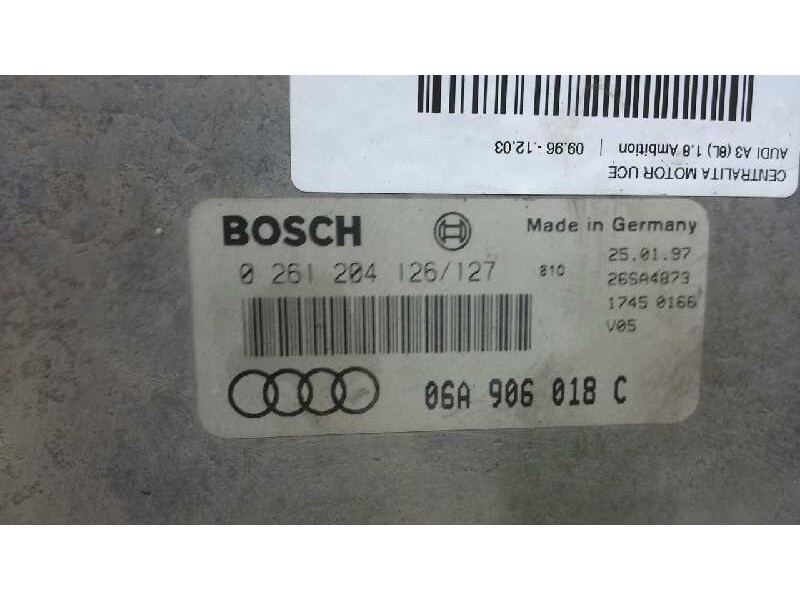 Recambio de centralita motor uce para audi a3 (8l) 1.8 ambition referencia OEM IAM 0261204126/127 263 