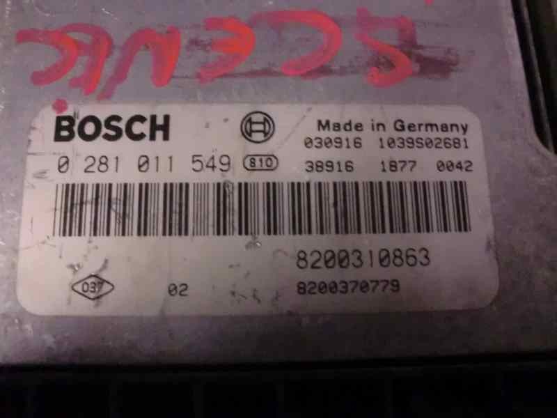 Recambio de centralita motor uce para renault megane i scenic (ja0) 1.9 dti diesel cat referencia OEM IAM 0281011549 217 54112