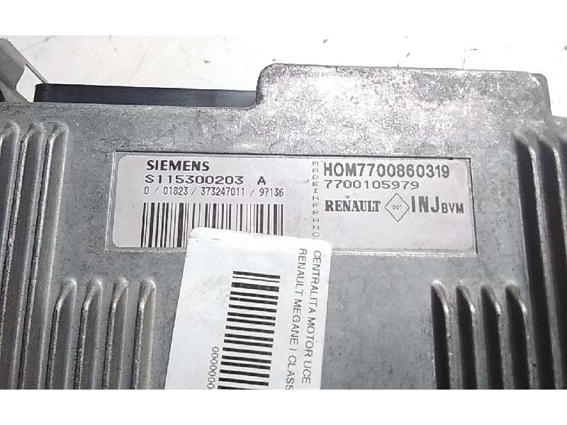 Recambio de centralita motor uce para renault megane i classic (la0) 1.6e alize referencia OEM IAM H0M7700860319  