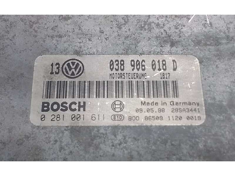 Recambio de centralita motor uce para skoda octavia berlina (1u2) 1.9 tdi referencia OEM IAM 038906018D  