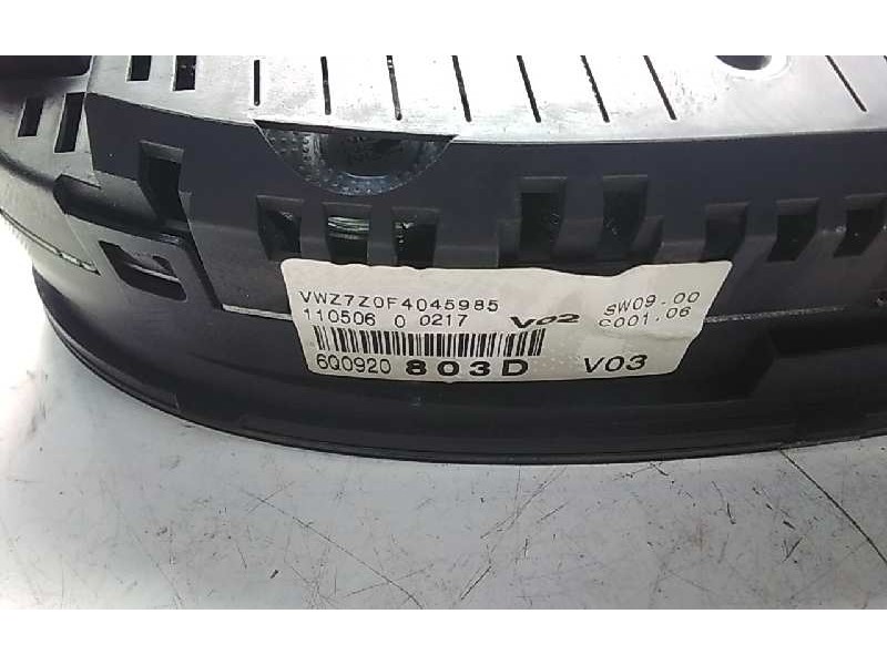 Recambio de cuadro instrumentos para volkswagen polo (9n3) advance referencia OEM IAM 6Q0920803D  