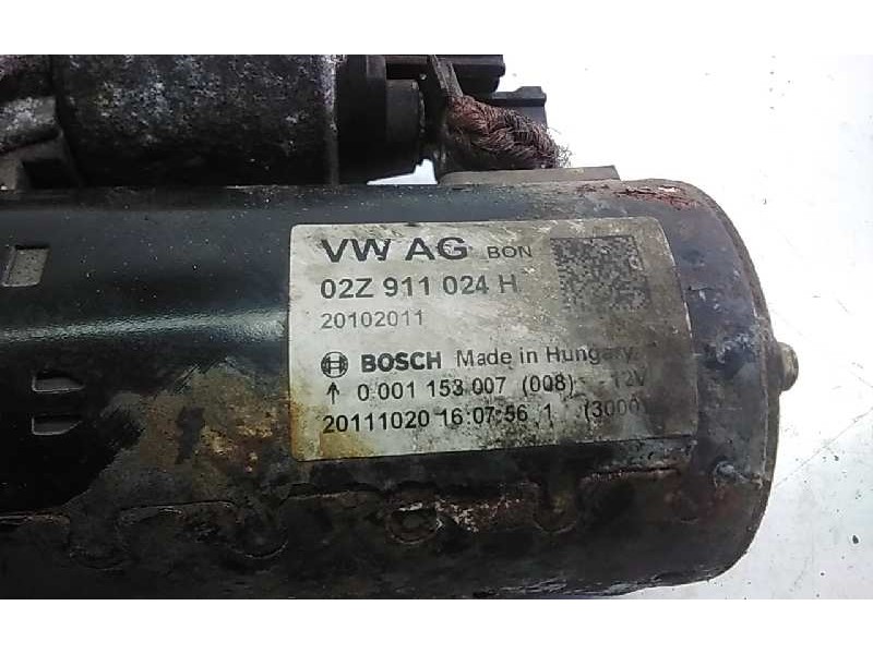 Recambio de motor arranque para audi a1 (8x) 1.6 tdi referencia OEM IAM 02Z911024H  