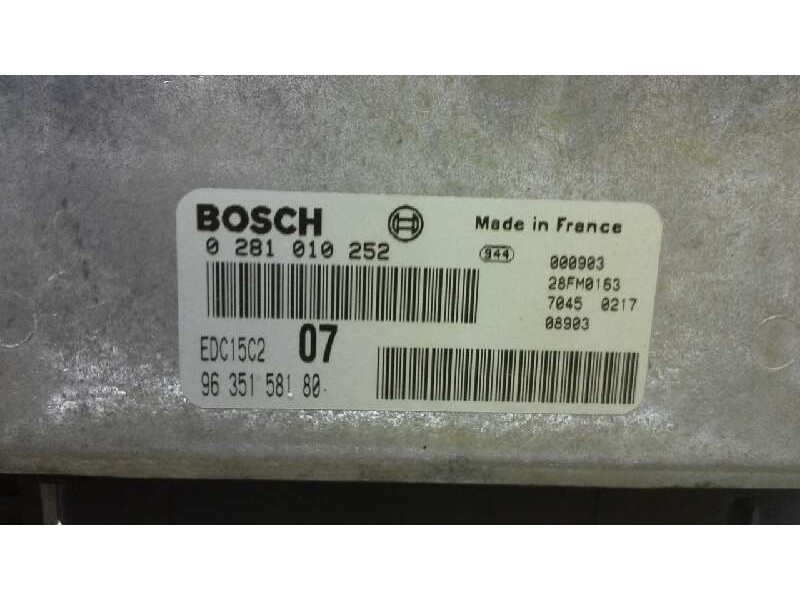 Recambio de centralita motor uce para citroen xantia berlina 2.0 hdi cat (rhy / dw10td) referencia OEM IAM 0281010252 282 