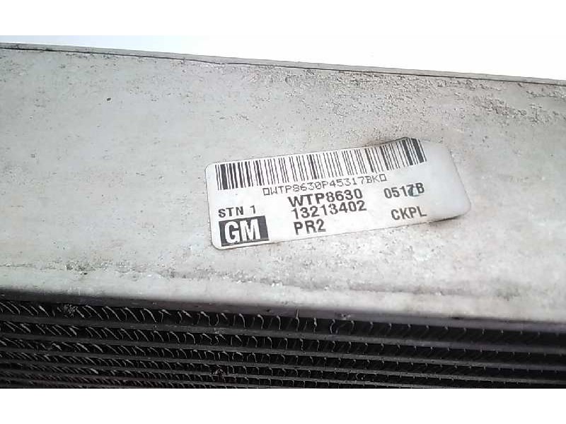 Recambio de intercooler para opel zafira b cosmo referencia OEM IAM 13213402  