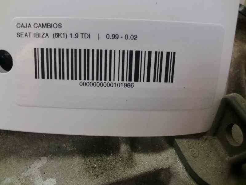Recambio de caja cambios para seat ibiza (6k1) 1.9 tdi referencia OEM IAM ASD CAMBIO SEAT IBIZA 1.9 TDI ASD 90092