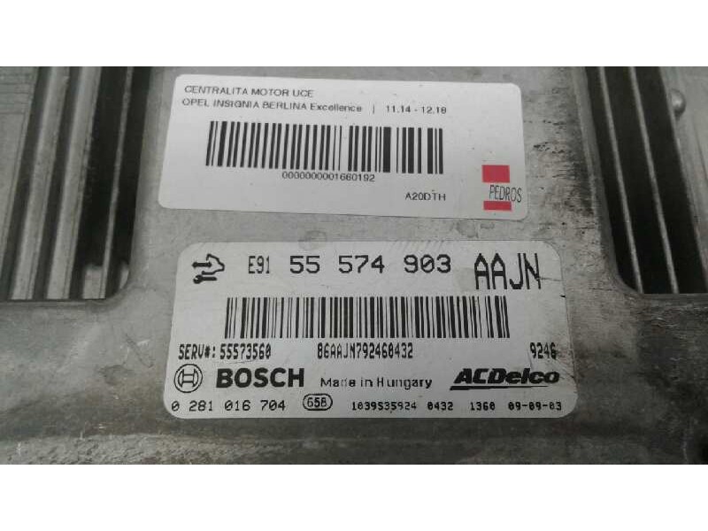 Recambio de centralita motor uce para opel insignia berlina excellence referencia OEM IAM RP155574903AAJN 167 