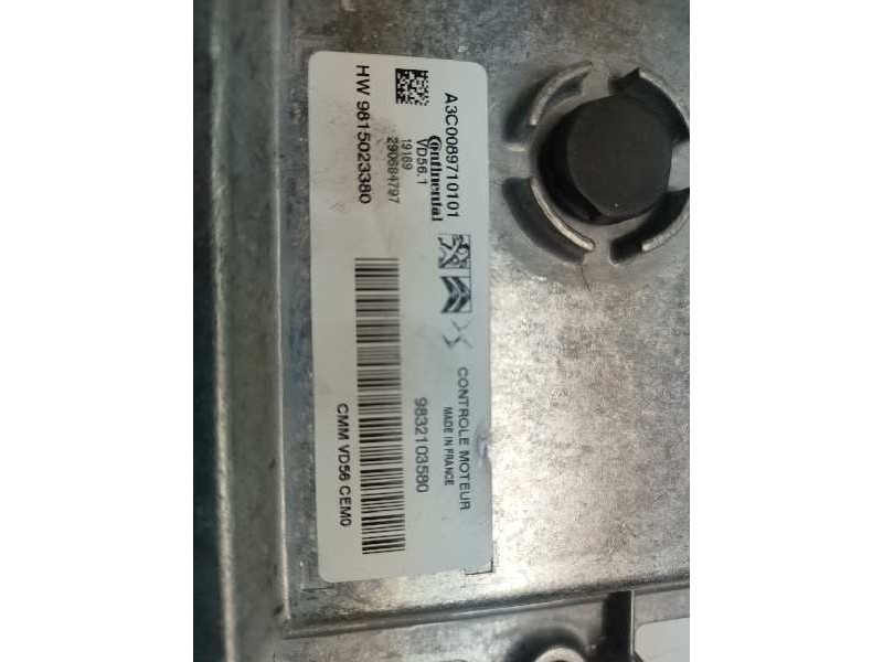 Recambio de centralita motor uce para peugeot 3008 1.2 12v e-thp / puretech referencia OEM IAM HW9815023380 9832103580 