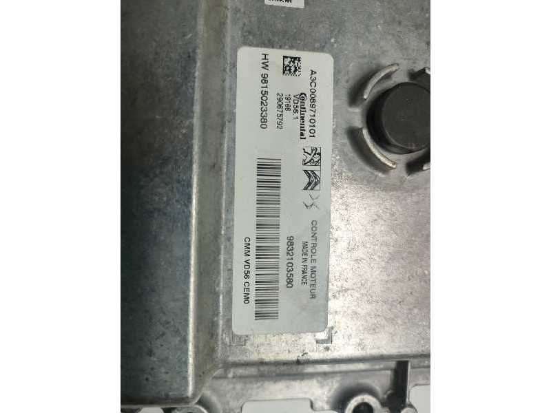 Recambio de centralita motor uce para peugeot 3008 1.2 12v e-thp / puretech referencia OEM IAM HW9815023380 9832103580 