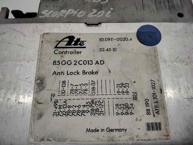 Recambio de centralita abs para ford scorpio berl./turnier referencia OEM IAM 85GG2C013AD  
