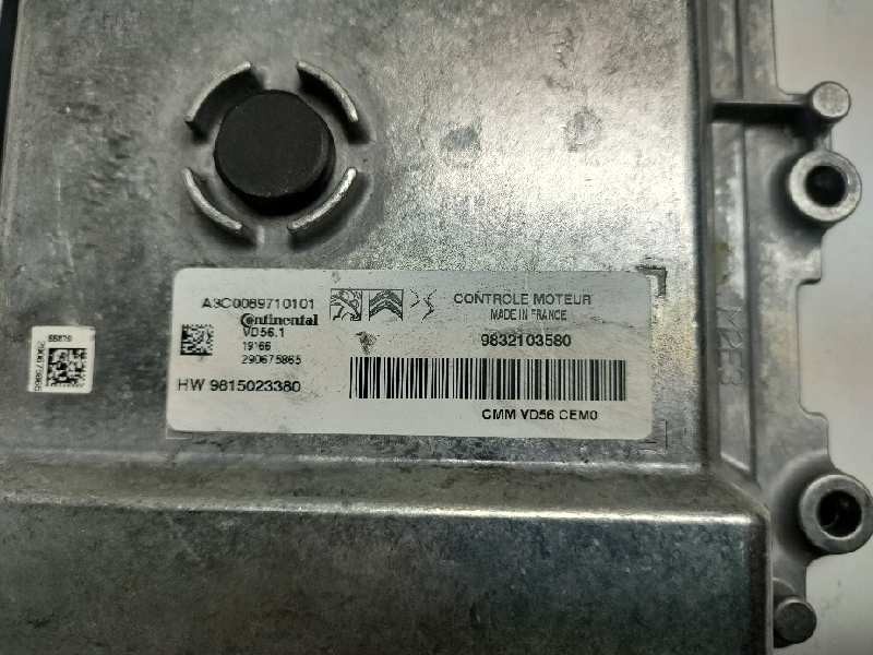 Recambio de centralita motor uce para peugeot 3008 1.2 12v e-thp / puretech referencia OEM IAM HW9815023380 9832103580 