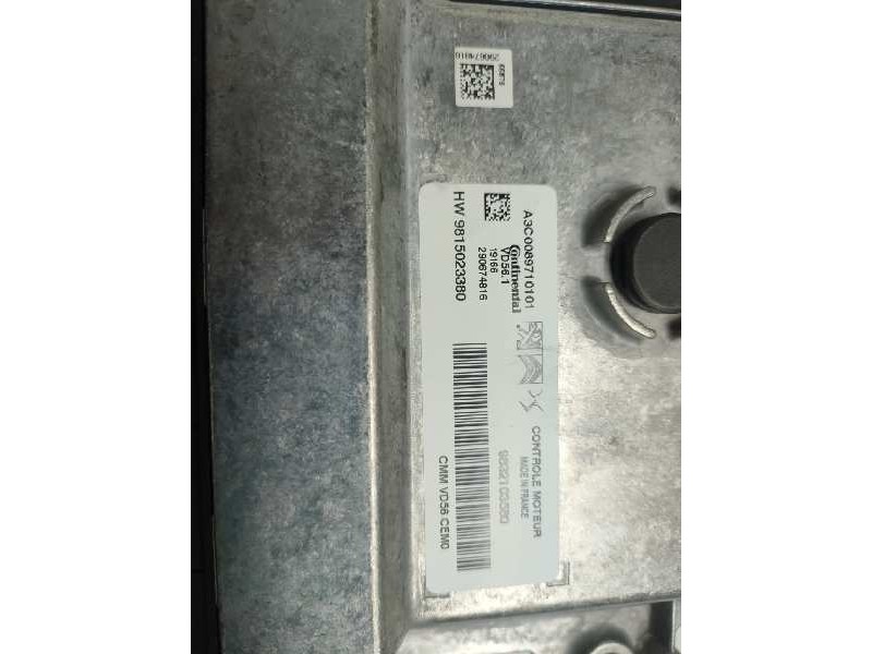 Recambio de centralita motor uce para peugeot 3008 1.2 12v e-thp / puretech referencia OEM IAM HW9815023380 9832103580 