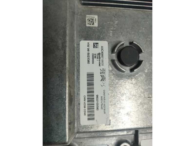 Recambio de centralita motor uce para peugeot 2008 (--.2013) 1.2 12v e-thp referencia OEM IAM HW9815023380 9832103580 