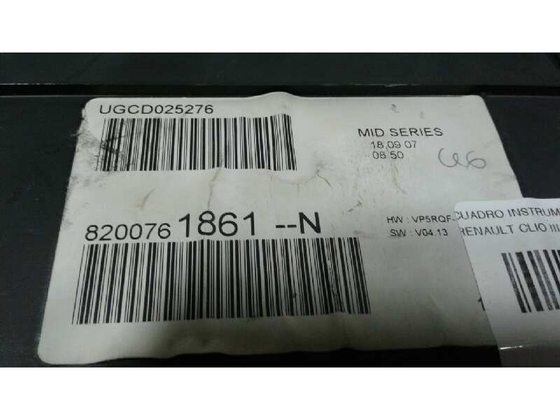 Recambio de cuadro instrumentos para renault clio iii exception referencia OEM IAM   