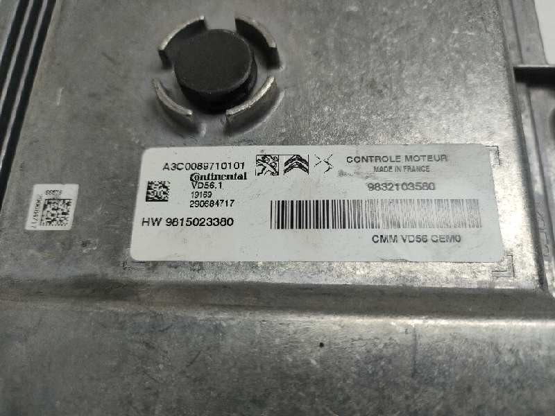 Recambio de centralita motor uce para citroen c4 grand picasso 1.2 12v e-thp referencia OEM IAM HW9815023380 9832103580 