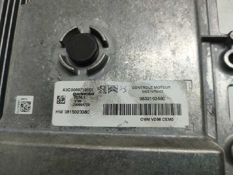 Recambio de centralita motor uce para citroen c4 grand picasso 1.2 12v e-thp referencia OEM IAM HW9815023380 9832103580 