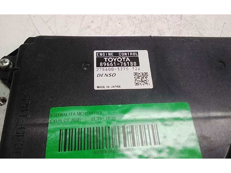 Recambio de centralita motor uce para lexus ct 200h referencia OEM IAM 8966176180  