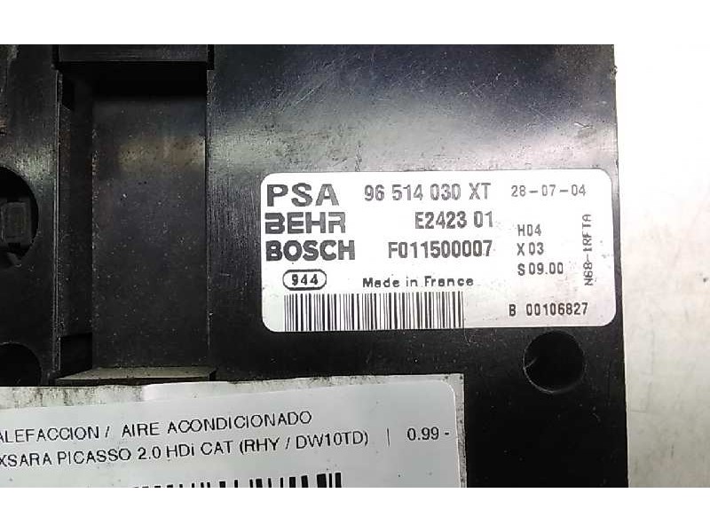 Recambio de mando calefaccion / aire acondicionado para citroen xsara picasso 2.0 hdi cat (rhy / dw10td) referencia OEM IAM 9651