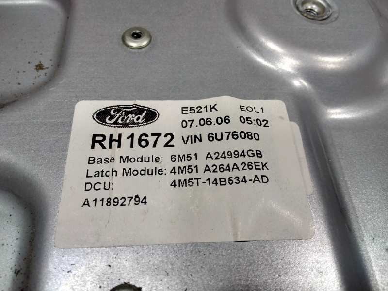 Recambio de elevalunas trasero derecho para ford focus berlina (cap) 1.6 tdci cat referencia OEM IAM A2C530988969  