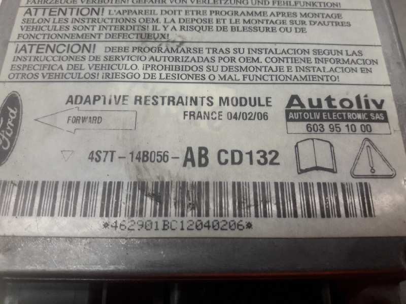 Recambio de centralita airbag para ford mondeo berlina (ge) ambiente referencia OEM IAM 4S7T14B056 603951000 