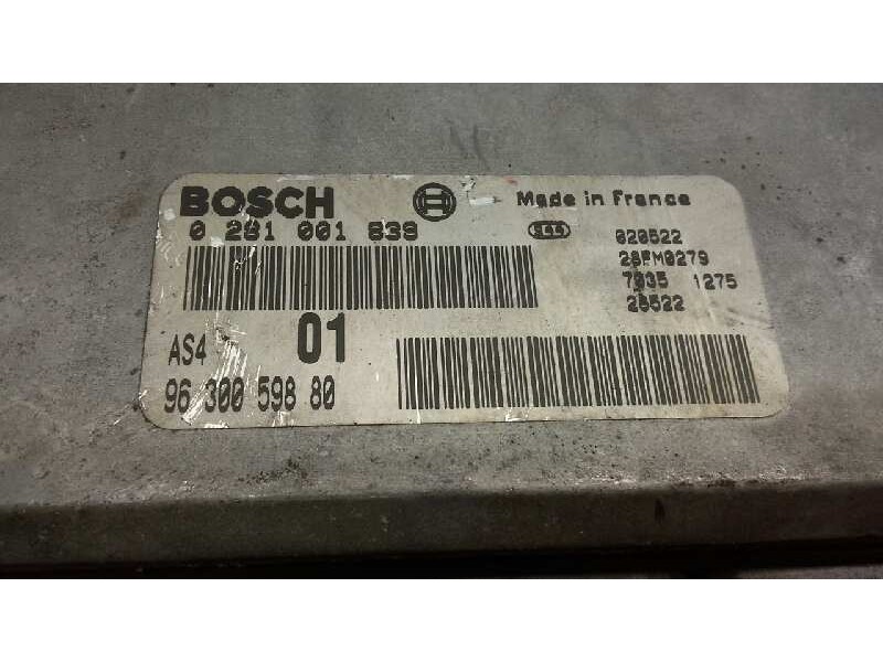 Recambio de centralita motor uce para citroen saxo 1.5 d sx referencia OEM IAM 0281001839 322 