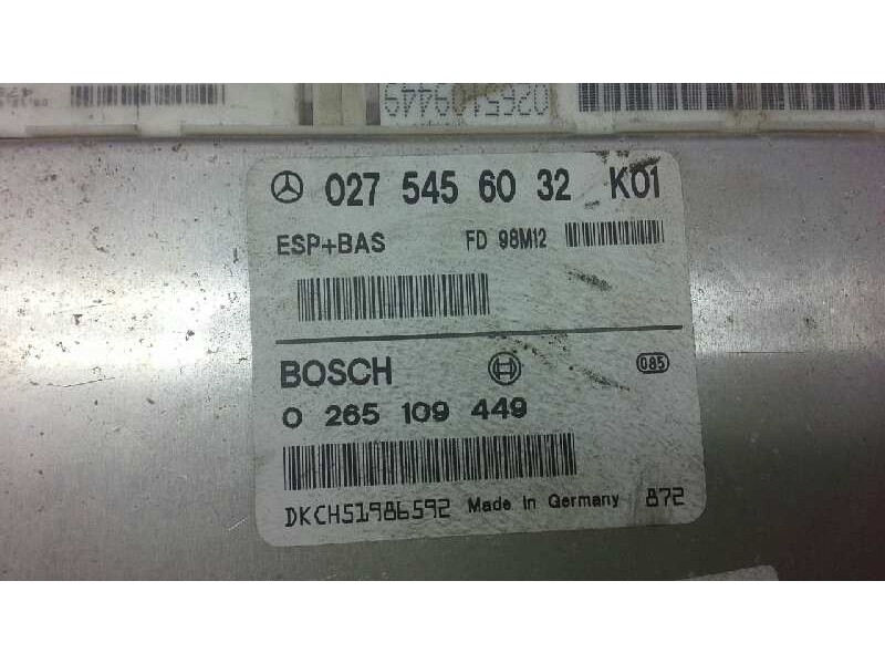 Recambio de centralita asr para mercedes clase a (w168) 170 cdi (168.008) referencia OEM IAM 0265109449  