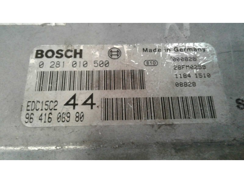 Recambio de centralita motor uce para peugeot 206 berlina 2.0 hdi cat referencia OEM IAM 0281010500 BOSCH BOSCH
