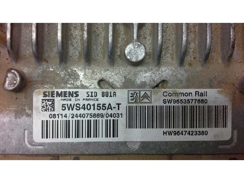 Recambio de centralita motor uce para peugeot partner (s2) combi plus referencia OEM IAM 5WS40155A-T 9653577680 