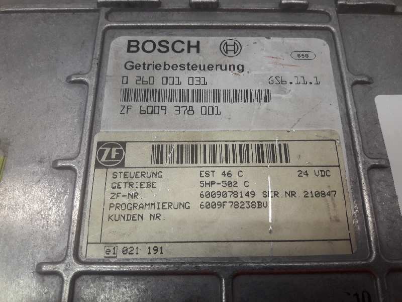 Recambio de centralita cambio automatico para man tga 18.480 referencia OEM IAM 0260001031 6009378001 