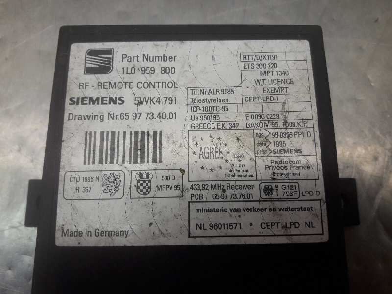 Recambio de modulo confort para seat ibiza (6k) referencia OEM IAM 1L0959800 5WK4791 659773.40.01