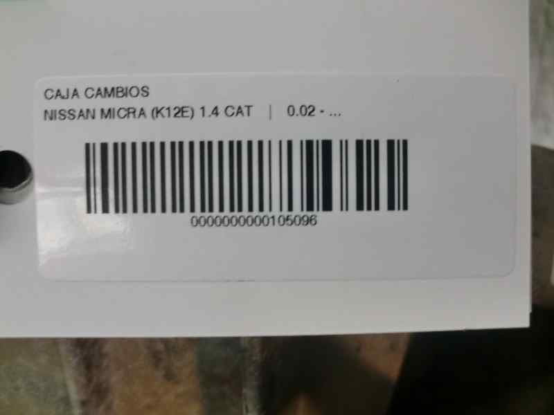 Recambio de caja cambios para nissan micra (k12e) 1.4 cat referencia OEM IAM JH3148  92691