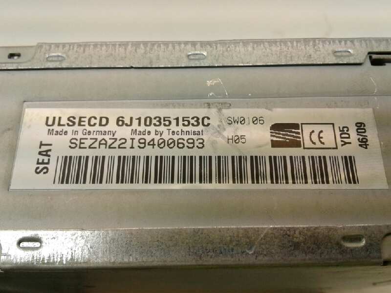 Recambio de sistema audio / radio cd para seat ibiza (6j5) stylance / style referencia OEM IAM 6J1035153C SEZAZ219400693 
