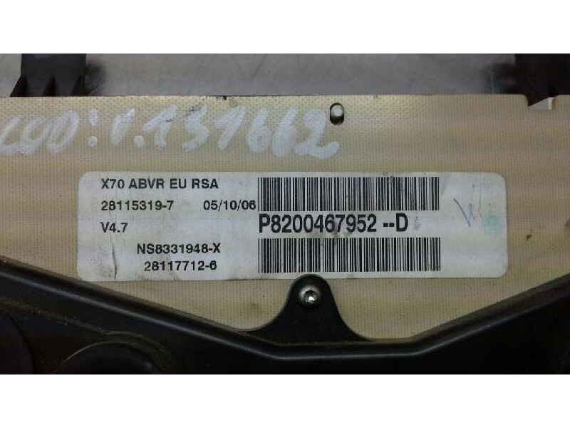 Recambio de cuadro instrumentos para nissan interstar mod. 04 (x70) 2.5 dci diesel cat referencia OEM IAM   