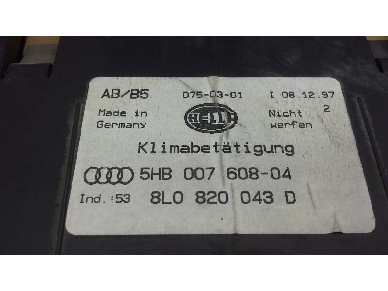 Recambio de mando calefaccion / aire acondicionado para audi a3 (8l) 1.8 t ambiente referencia OEM IAM 8L0820043D  
