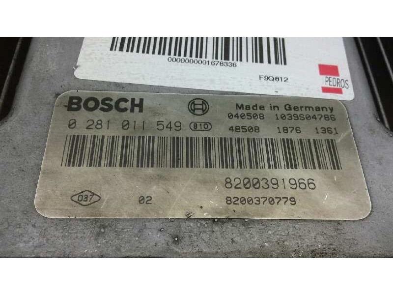 Recambio de centralita motor uce para renault scenic ii confort authentique referencia OEM IAM 8200391966 8200370779 198