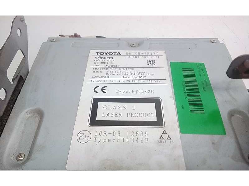 Recambio de sistema audio / radio cd para lexus ct 200h referencia OEM IAM 8614076170  