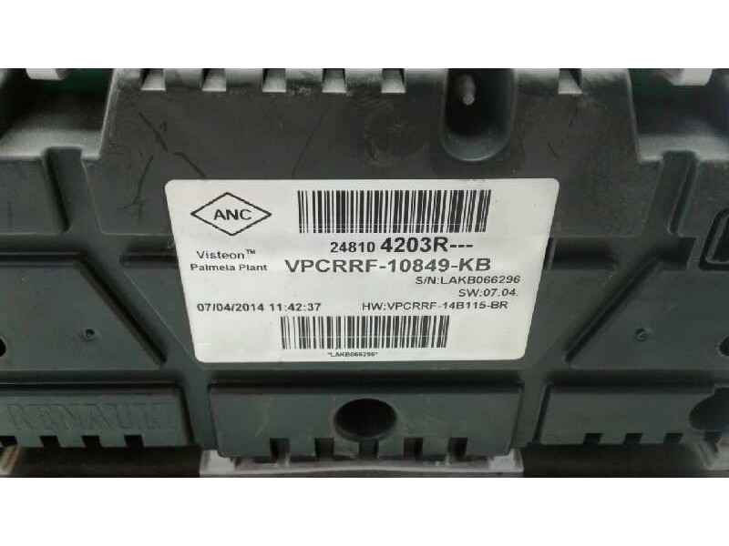 Recambio de cuadro instrumentos para renault clio iv dynamique referencia OEM IAM 248104203R  