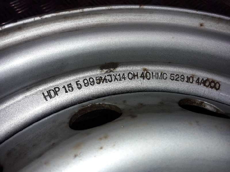 Recambio de llanta hierro para hyundai h 1 h 1 furg.caja cerr.c. puerta referencia OEM IAM 14PULGADAS5TORNILLOS  